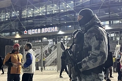 В Москве росгвардейцы обеспечили безопасность матча КХЛ