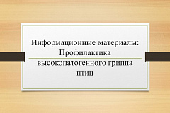 Профилактика высокопатогенного гриппа птиц