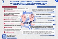 Памятка: Уголовная и админимтративная ответственность за совершение преступлений и правонарушений в сфере незаконного оборота наркотиков