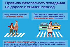 Правила безопасного поведения на дороге в зимний период