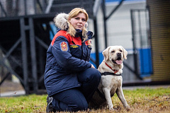 Кинолог столичного Пожарно-спасательного центра дала советы по безопасности на зимней трассе